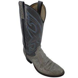 Vintage Dan Post Mens 8.5D Exotic Grey Gray Snake Cowboy Western Boots USA CBC